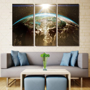 Framed 3 Panels - Earth