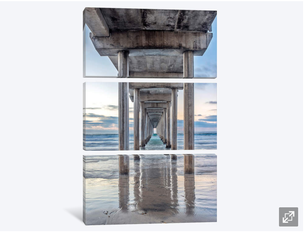 Pine Stretched  Framed 3 Panels - Under the Bridge