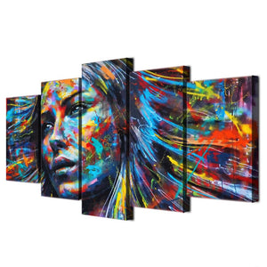 Framed 5 Panels - Face