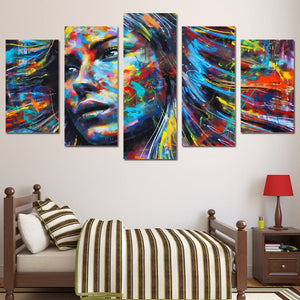 Framed 5 Panels - Face
