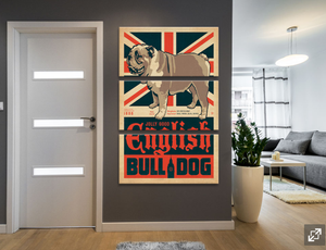 Framed 3 Panels - British BullDog