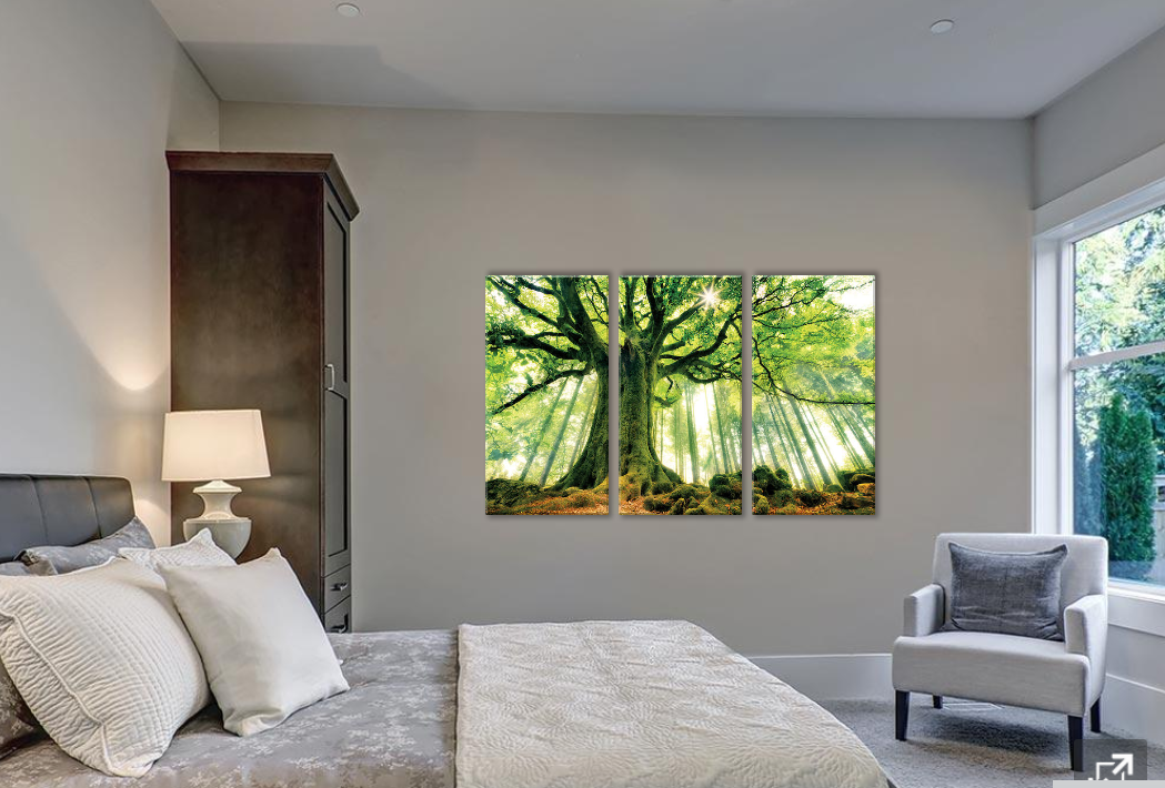 Framed 3 Panels - Tree