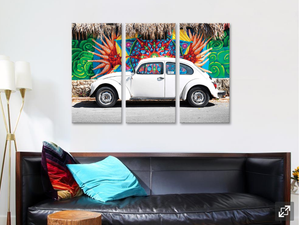 Framed 3 Panels - VW Beetle