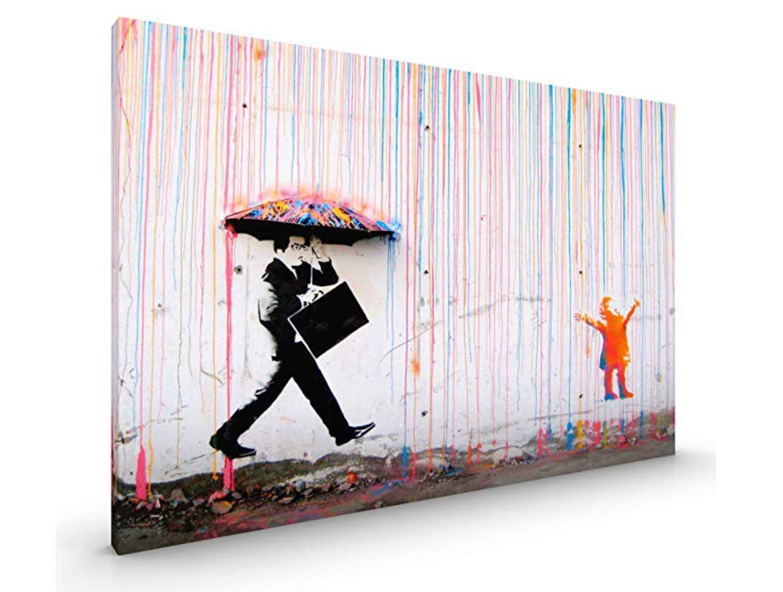 Framed Framed Canvas Art Print 1 Panel - Banksy