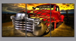 Framed 3 Panels - Classic Truck