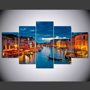 Framed 5 Panels - Venice