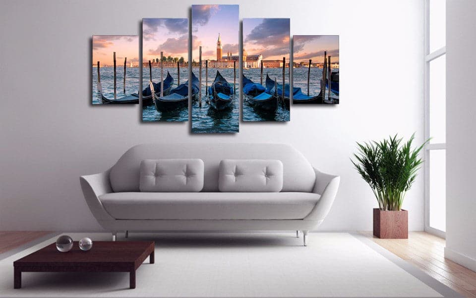 Framed 5 Panels - Landscape