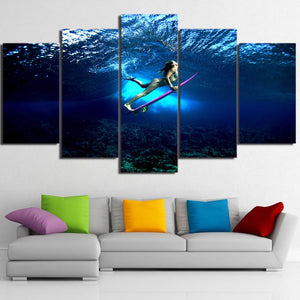 Framed 5 Panels - Diving