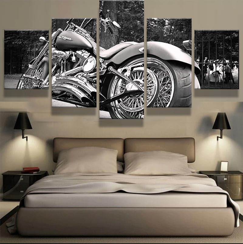 Framed 5 Panels - Harley Davidson