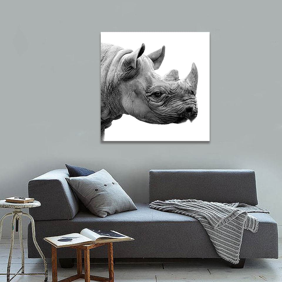 Framed 1 Panel - Rhino Art