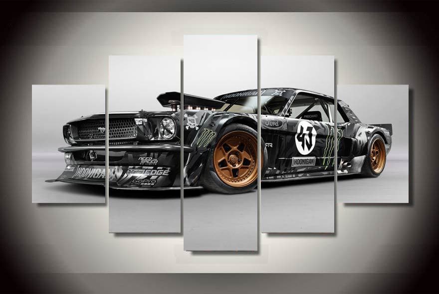 Framed 5 Panels - Ken Brock Mustang