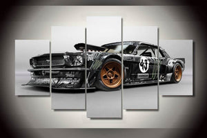 Multi Panel Wall Art 5 Piece Print On Canvas Pictures Classic Super Sports Car Art Print Images Modern Home Decoration 150×80Cm Wallpaper (Completely Framed Multi Panel Wall Art 5 Piece Print On Canvas Pictures Classic Super Sports Car Art Print Images Modern Home Decoration 150×80Cm Wallpaper (Completely Framed