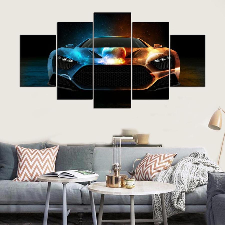 Framed 5 Panels - Super Car