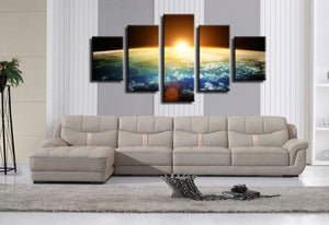 Framed 5 Panels - Sunrise