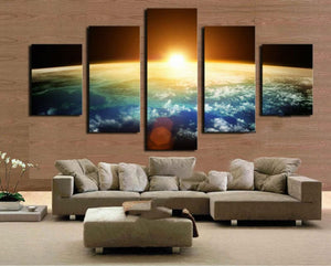 Framed 5 Panels - Sunrise