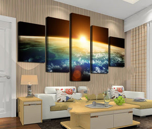 Framed 5 Panels - Sunrise