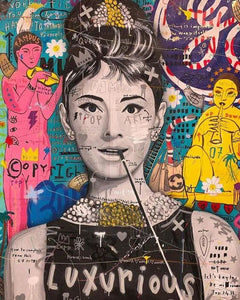 Framed 1 Panel - Pop Art - Audrey Hepburn