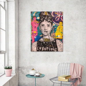 Framed 1 Panel - Pop Art - Audrey Hepburn