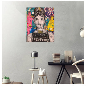 Framed 1 Panel - Pop Art - Audrey Hepburn