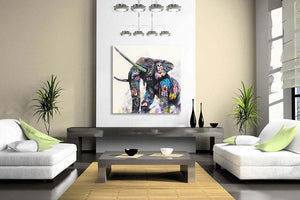Framed 1 Panel - Elephant Art