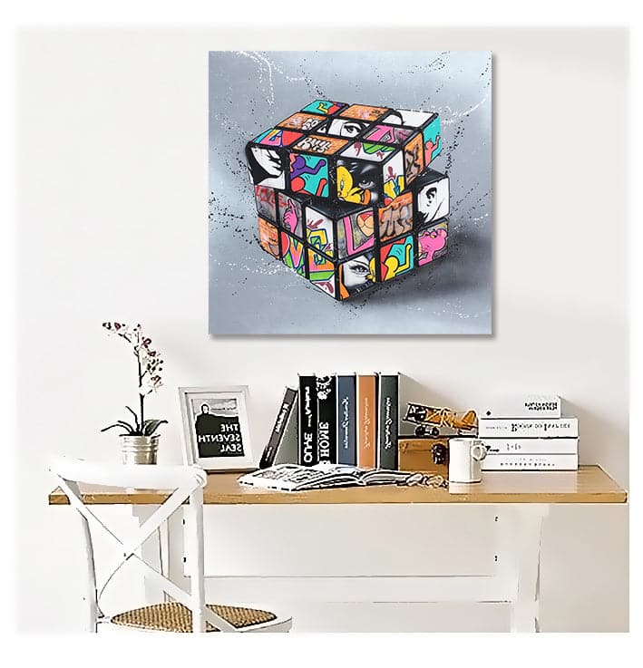 Framed 1 Panel - Rubik's cube