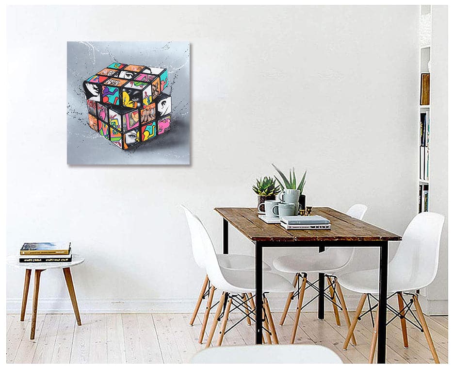 Framed 1 Panel - Rubik's cube