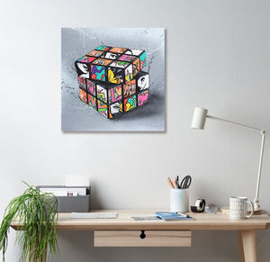 Framed 1 Panel - Rubik's cube