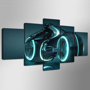 Framed 5 Panels - Motorbike
