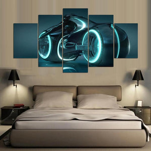 Framed 5 Panels - Motorbike
