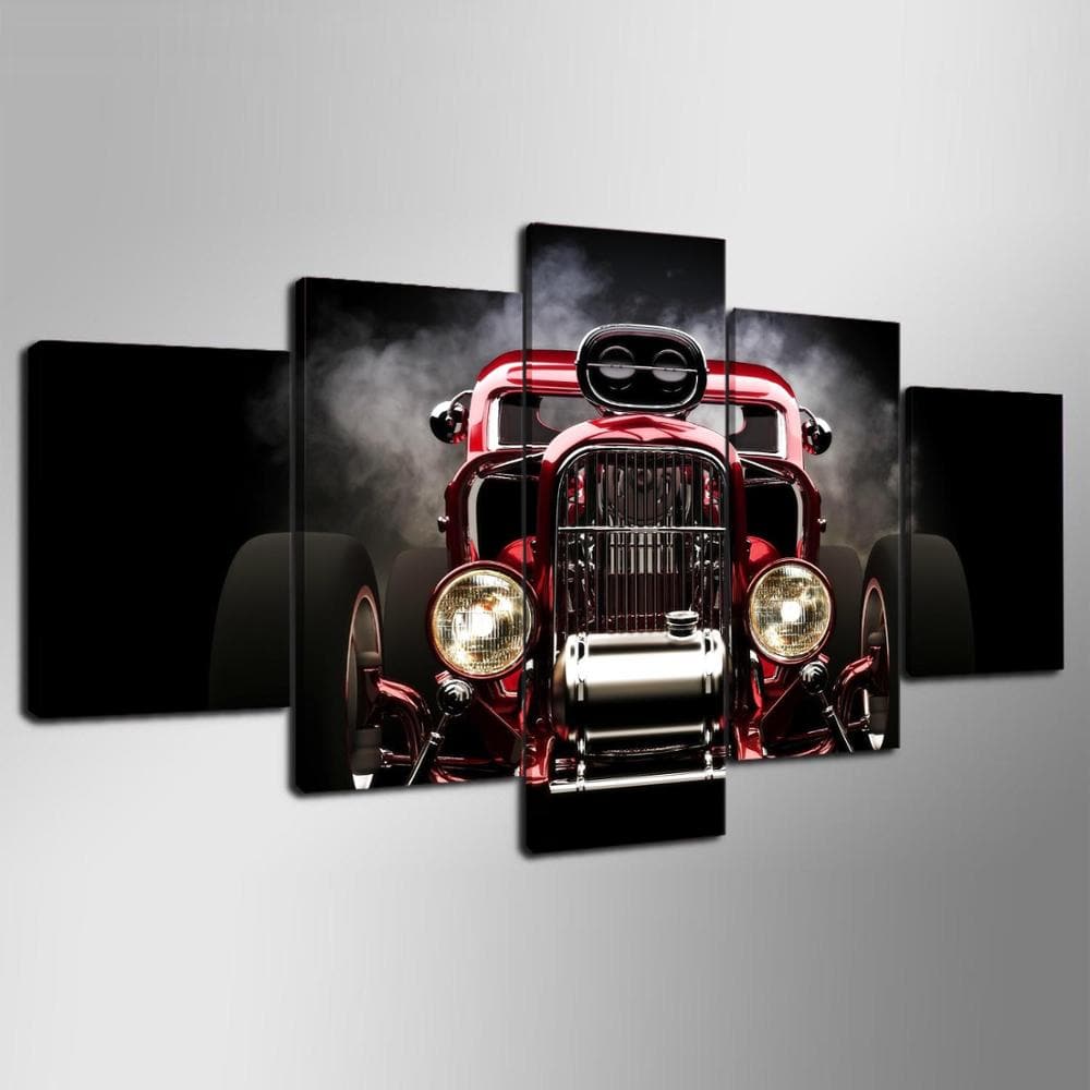 Framed 5 Panels - Classic Car