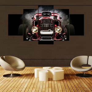 Framed 5 Panels - Classic Car