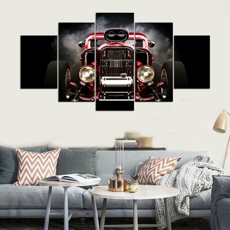 Framed 5 Panels - Classic Car