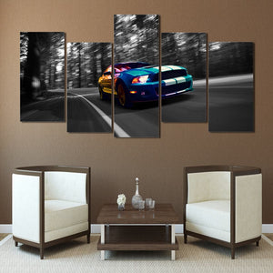 Framed 5 Panels - Ford Mustang