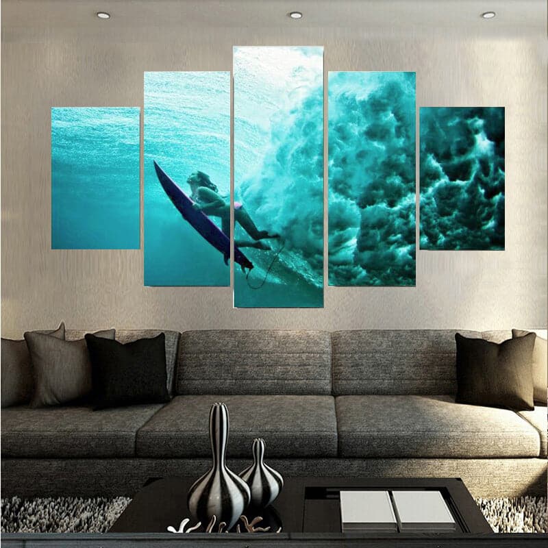 Framed 5 Panels - Diving