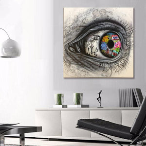 Pine Stretched  Framed 1 Panel - The Eye