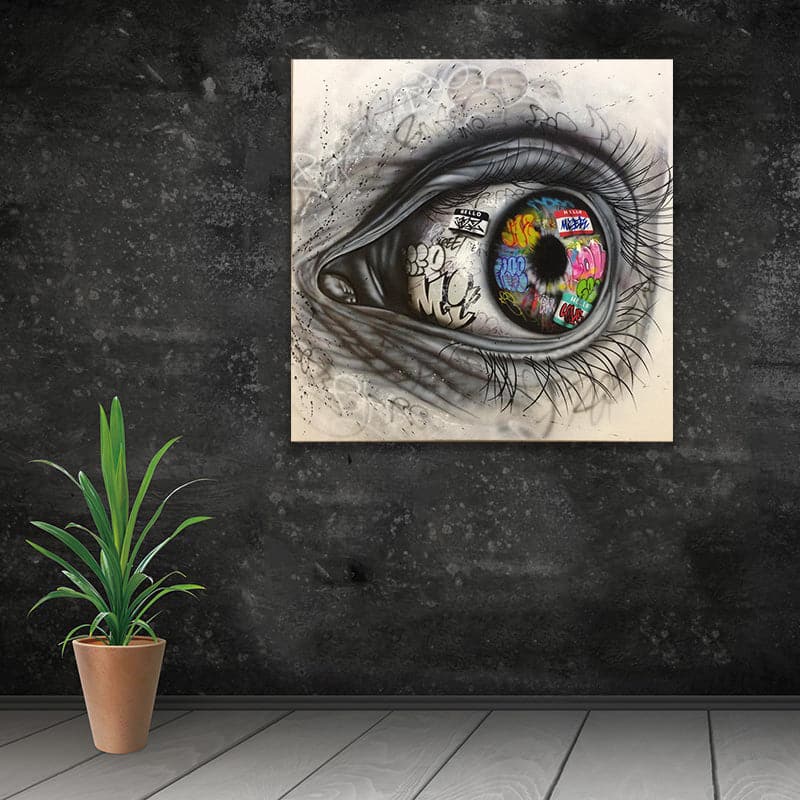 Pine Stretched  Framed 1 Panel - The Eye