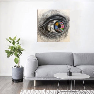 Pine Stretched  Framed 1 Panel - The Eye
