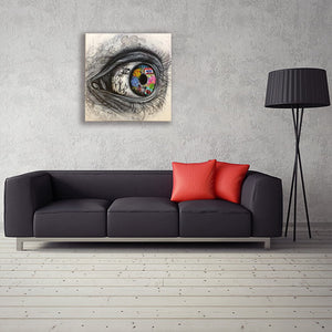 Pine Stretched  Framed 1 Panel - The Eye