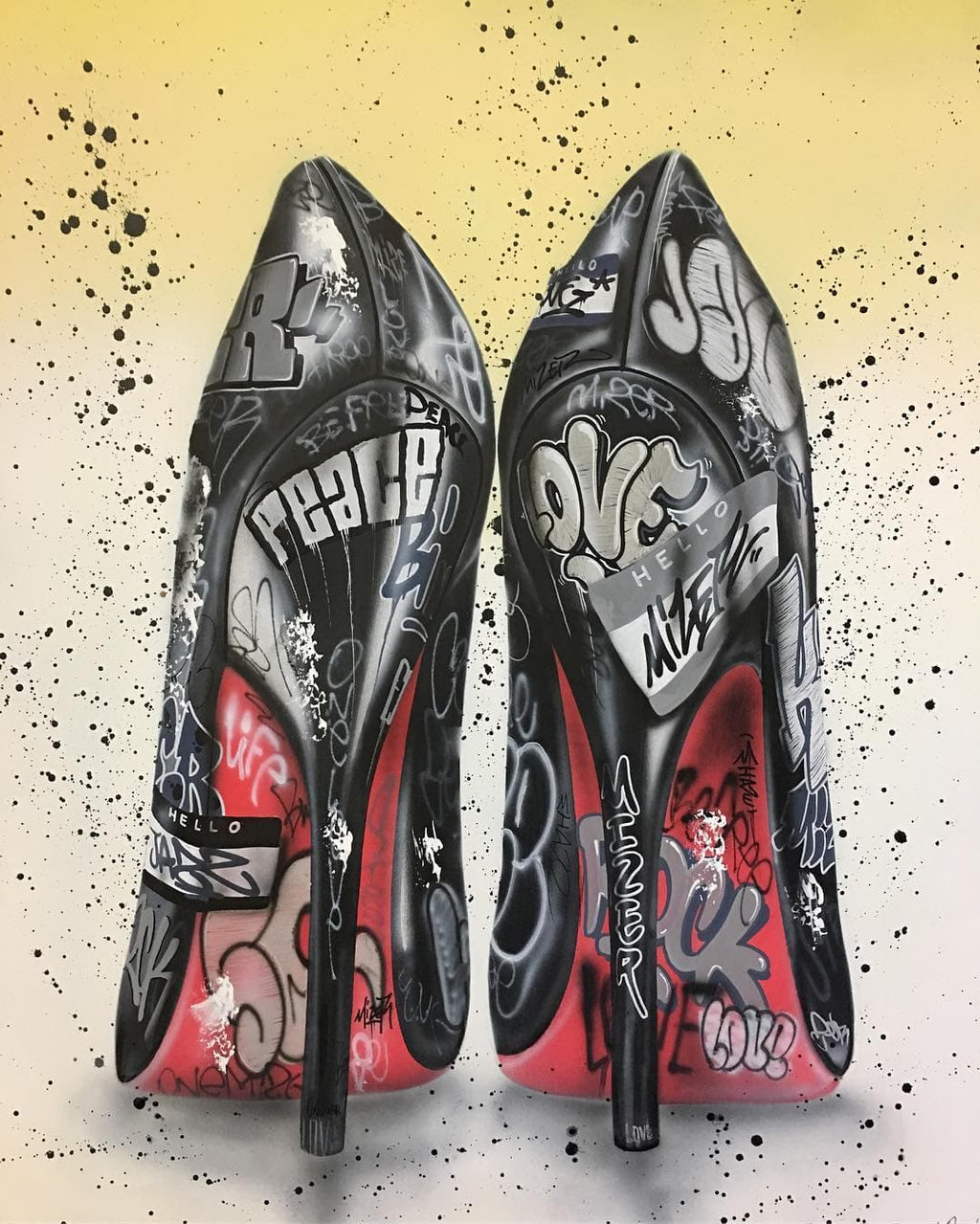 Pine Stretched  Framed 1 Panel - High Heel