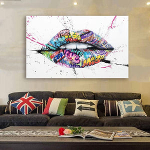 Framed 1 Panel - Lip Art