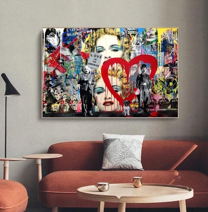 Framed 1 Panel - Love is the anwser