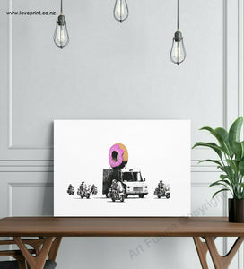 Framed 1 Panel - Banksy - Donut