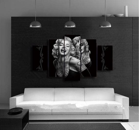 Framed 5 Panels - Marilyn Monroe