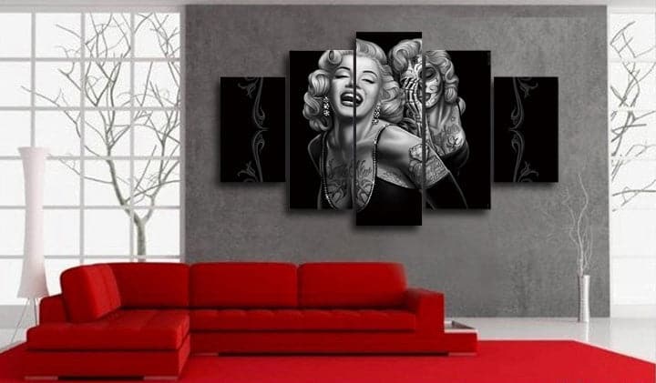 Framed 5 Panels - Marilyn Monroe