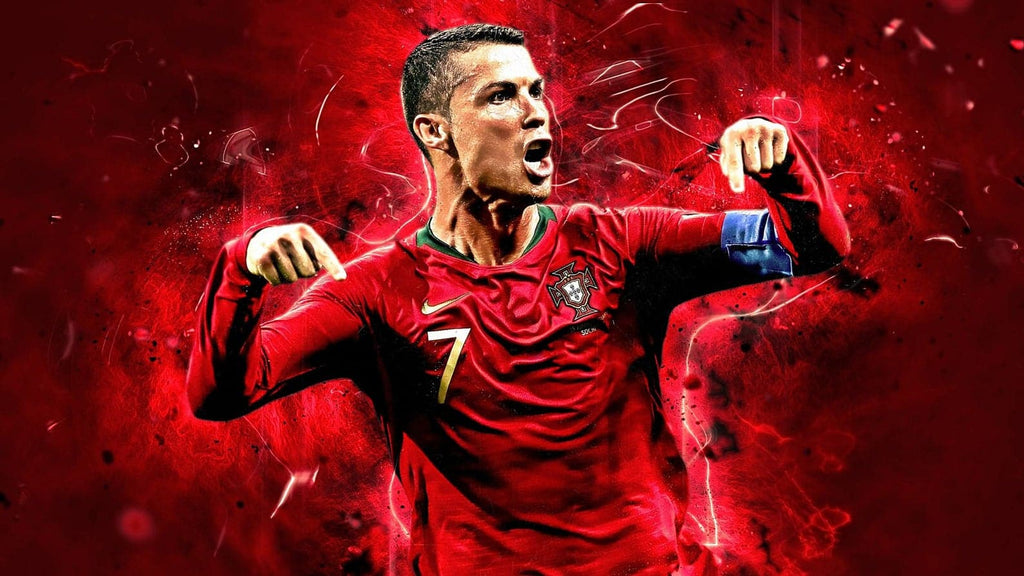 Pine Stretched  Framed 1 Panel - Cristiano Ronaldo