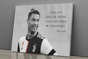Pine Stretched  Framed 1 Panel - Cristiano Ronaldo