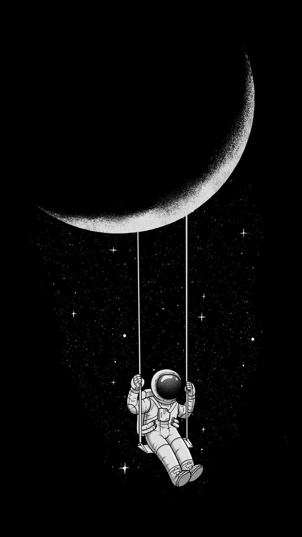 Pine Stretched  Framed 1 Panel - Swing on the moon