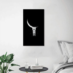 Pine Stretched  Framed 1 Panel - Moon