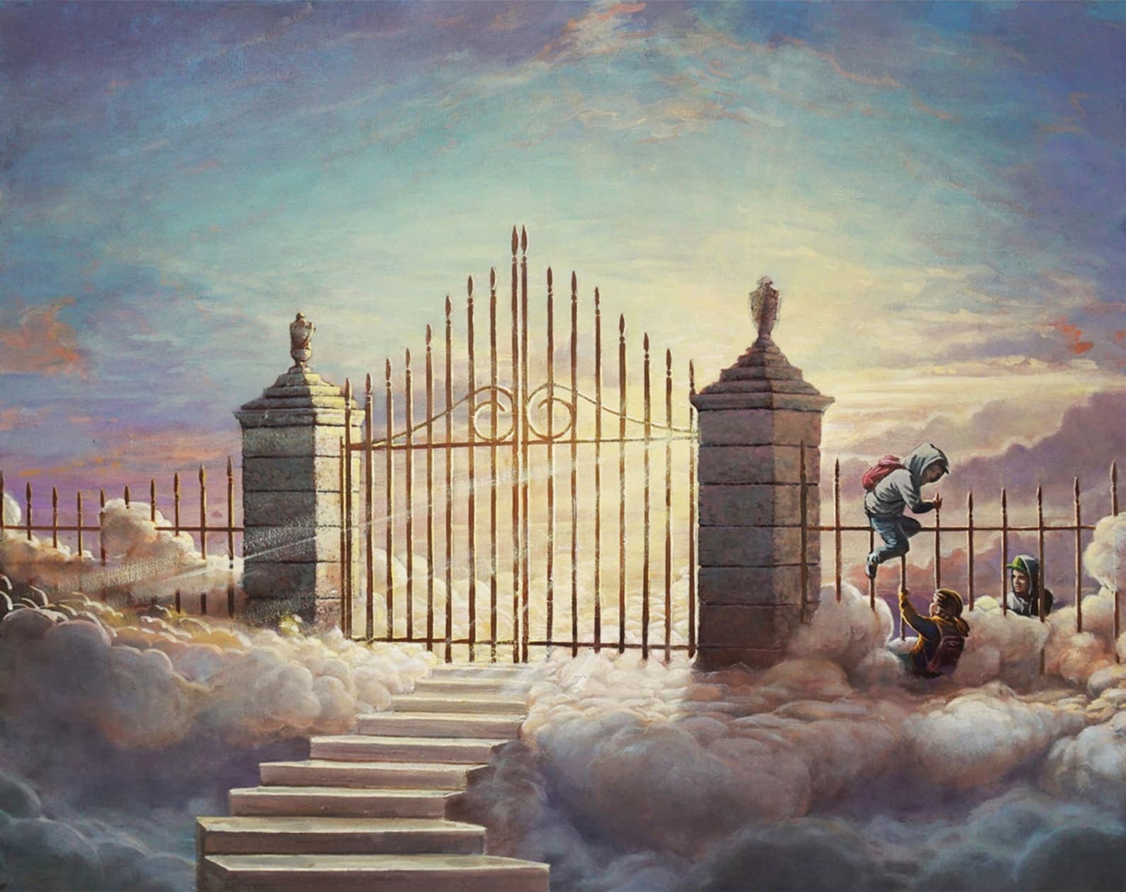 Framed 1 Panel - Banksy - Heavens Gate