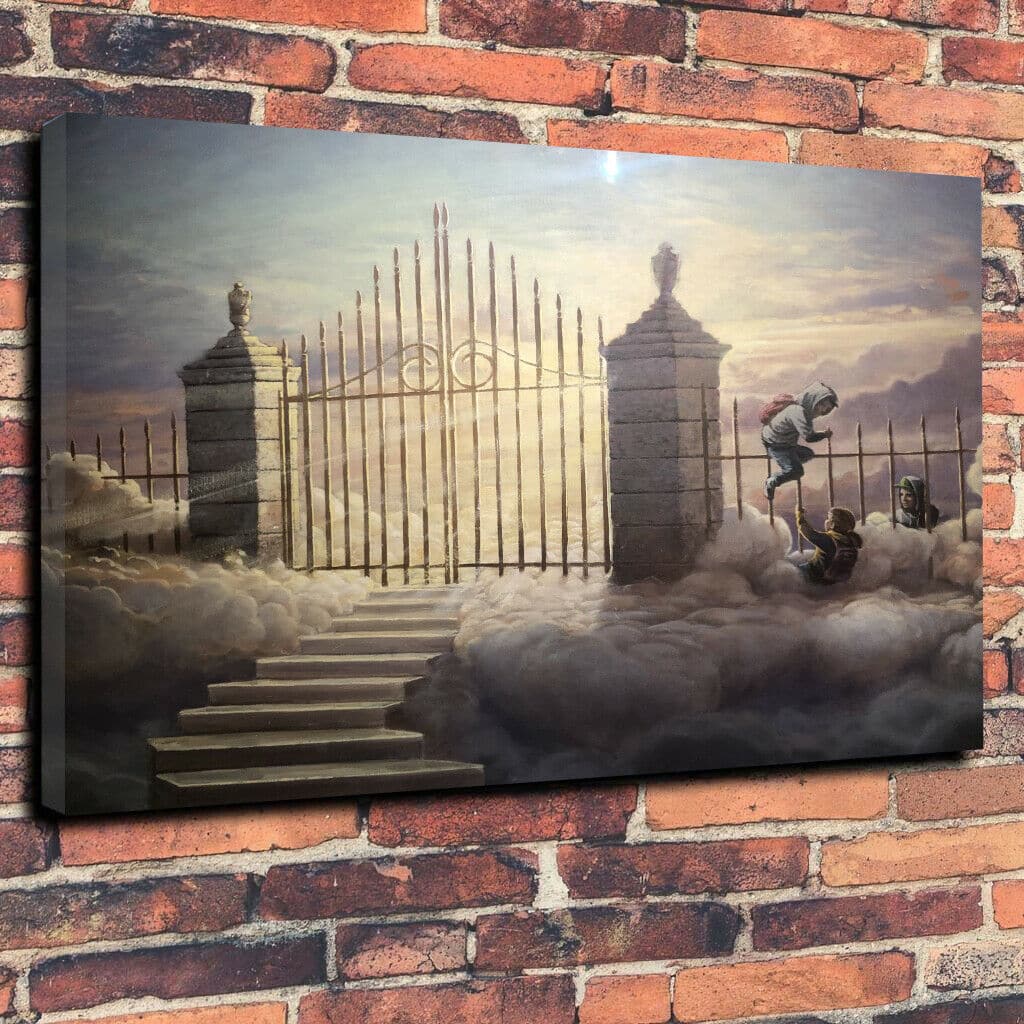 Framed 1 Panel - Banksy - Heavens Gate